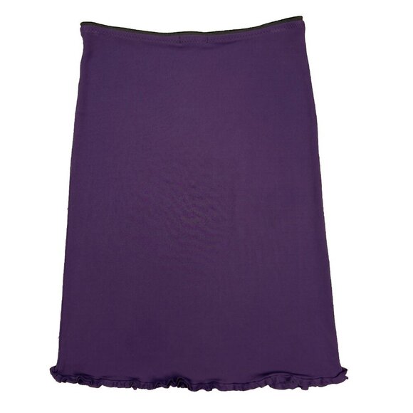 CLAUDIE PIERLOT Designer Frills hem Stretch Purple Spring Summer Skirt sz S - Picture 4 of 5